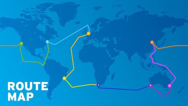 Parcours de la Clipper Round The World Yacht Race 2017-2018 Parcours de la Clipper Round The World Yacht Race 2017-2018