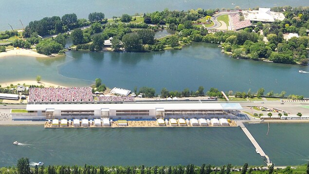 Vue aérienne du complexe du circuit Gilles-Villeneuve Vue aérienne du complexe du circuit Gilles-Villeneuve