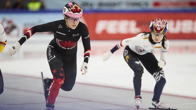 Florence Brunelle au départ d'une course.
