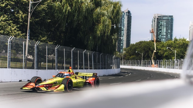 Devlin DeFrancesco à bord de sa monoplace de l'écurie Andretti Autosport.