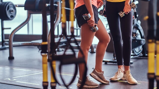 On voit leurs jambes.