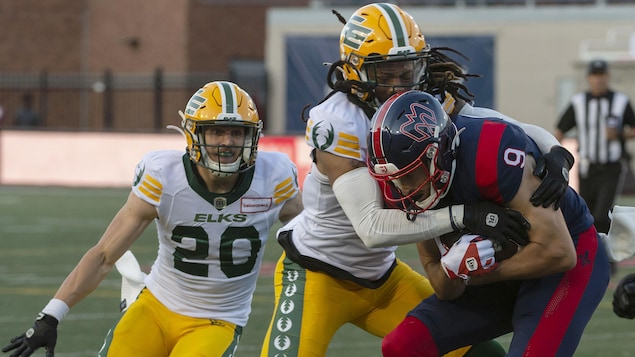 En avant par 19 points, les Alouettes s’inclinent devant les Elks