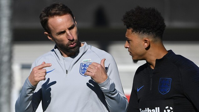 Contre la Croatie, Jadon Sancho (à droite) a eu « un très bon impact », selon l'entraîneur-chef de l'Angleterre, Gareth Southgate. Contre la Croatie, Jadon Sancho (à droite) a eu « un très bon impact », selon l'entraîneur-chef de l'Angleterre, Gareth Southgate.