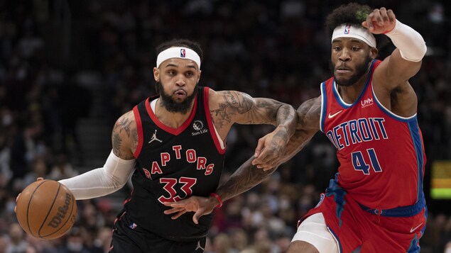 Les Raptors battus par les Pistons 108-106 à Toronto