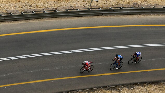 Marco Frapporti, Guillaume Boivin et Enrico Barbin ont animé la troisième étape du Giro, courue entre Beersheba et Eliat, en Israël.