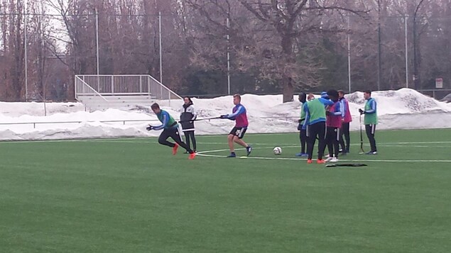 Les joueurs de l'Impact de Montréal à l'entraînement Les joueurs de l'Impact de Montréal à l'entraînement