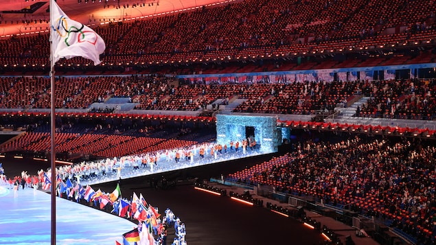 Le stade national de Pékin illuminé