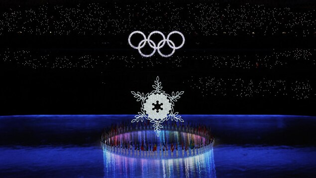 La vasque olympique aux Jeux de Pékin de 2022. 