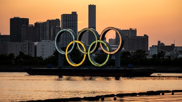 Les anneaux olympiques à Tokyo