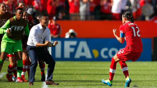 John Herdman et Christine Sinclair John Herdman et Christine Sinclair