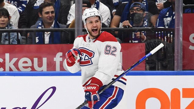 Jonathan Drouin marque le premier but de la saison du Canadien