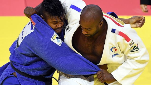 Le judoka français Teddy Riner en action