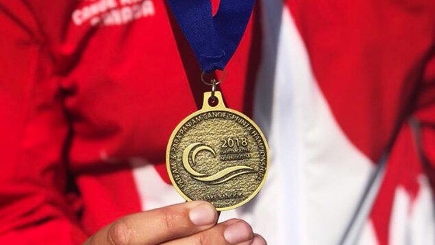La médaille d'or de Katie Vincent en C2-500 m des Championnats panaméricains de vitesse en canoë-kayak La médaille d'or de Katie Vincent en C2-500 m des Championnats panaméricains de vitesse en canoë-kayak