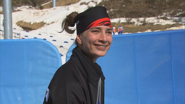 Lyne-Marie Bilodeau en entrevue après l'épreuve du sprint