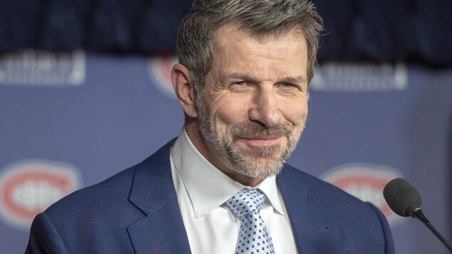 Marc Bergevin en conférence de presse à Montréal