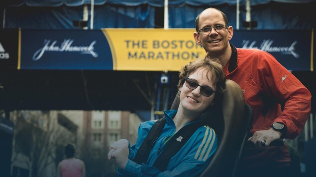 Marie Michelle Fortin et Sébastien Roulier au Marathon de Boston