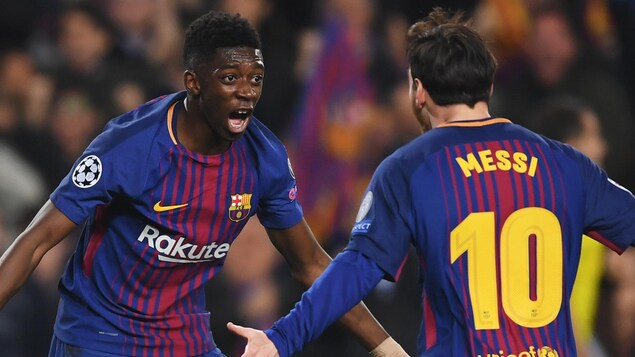 Ousmane Dembélé et Lionel Messi Ousmane Dembélé et Lionel Messi