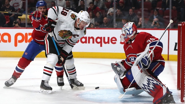 Shea Weber, Jonathan Toews et Charlie Lindgren