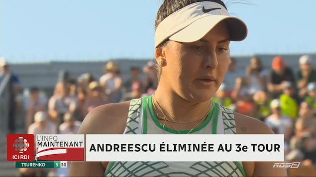 Bianca Andreescu réagit à un point perdu.