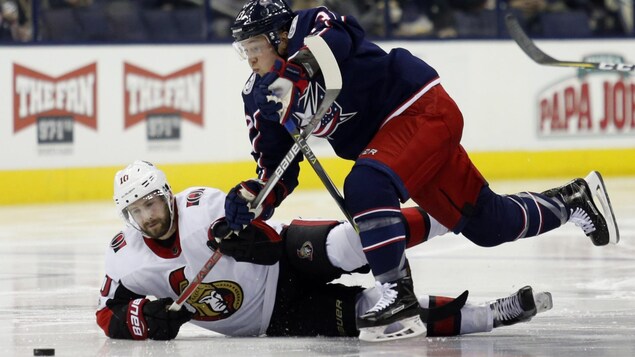 Tom Pyatt et Cam Atkinson Tom Pyatt et Cam Atkinson