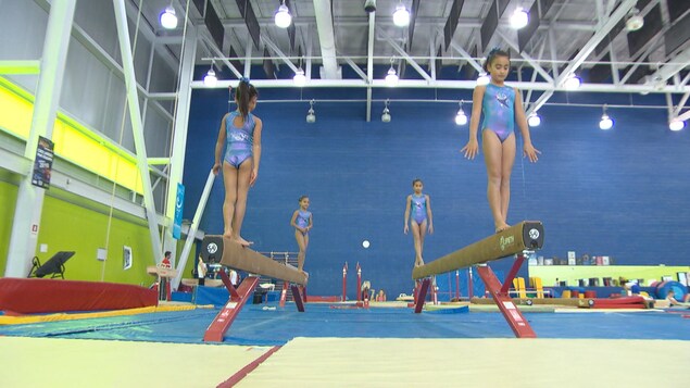Les soeurs Couture lors d'un entraînement avec Unigym