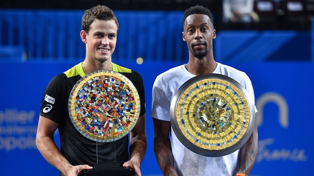 Vasek Pospisil (à gauche) et Gaël Monfils