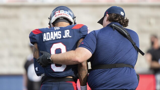 Les Alouettes sans Vernon Adams pendant six semaines
