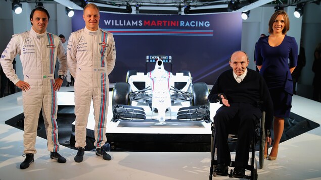 Felipe Massa (à gauche), Valtteri Bottas, Frank et Claire Williams lors du lancement de la saison 2014 Felipe Massa (à gauche), Valtteri Bottas, Frank et Claire Williams lors du lancement de la saison 2014