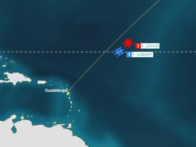 La position des bateaux samedi 10 novembre, à 24 heures de l'arrivée de la Route du Rhum La position des bateaux samedi 10 novembre, à 24 heures de l'arrivée de la Route du Rhum