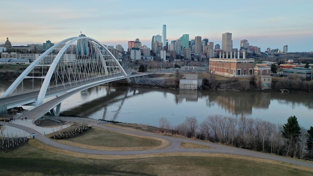 Vue du centre-ville d'Edmonton.