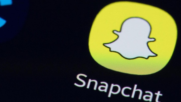 L'application Snapchat sur un téléphone intelligent.