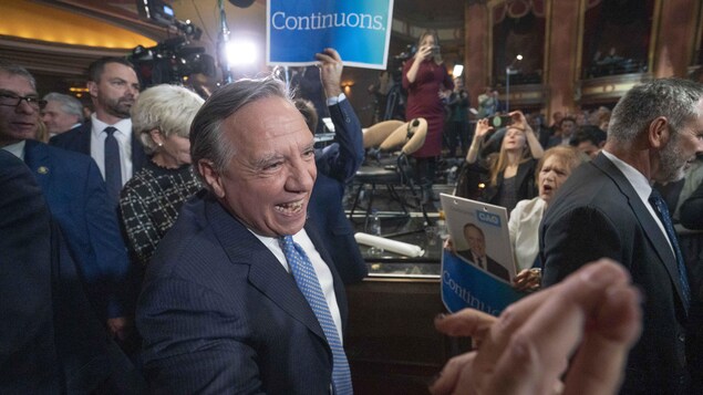 François Legault cruised to victory in Monday's election. His party won 90 of 125 seats.