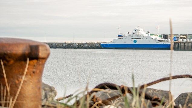 Le Saaremaa au quai de Matane.