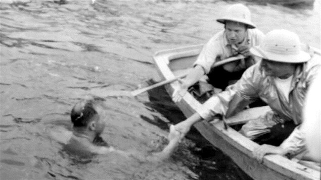 Le premier vainqueur de la Traversée du lac Saint-Jean, Jacques Amyot Le premier vainqueur de la Traversée du lac Saint-Jean, Jacques Amyot
