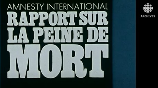 Page couverture d'un rapport d'Amnistie Internationale sur la peine de mort
