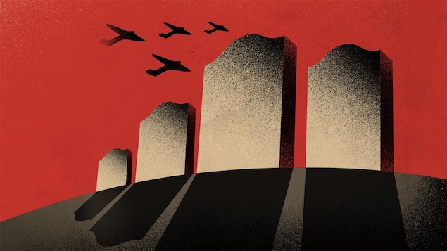 Détail de l'affiche du spectacle <i>Another Brick in the Wall</i>, produit par l'Opéra de Montréal.