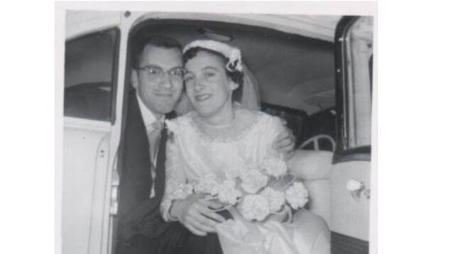 Le couple Claire et Maurice Noël, le jour de leur mariage en 1956.