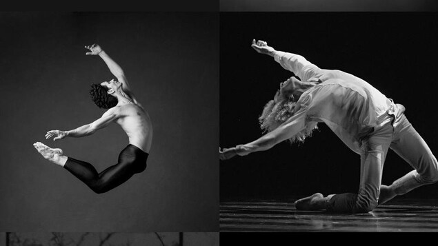 Montage de trois photos de danseurs qui dansent.