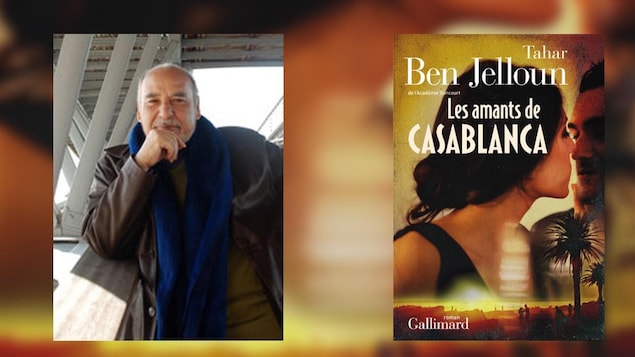 L'auteur Tahar Ben Jelloun(g) présente son dernier roman Les amants de Casablanca(d).