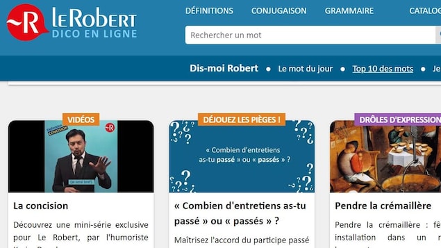 Site du Dico en ligne Le Robert