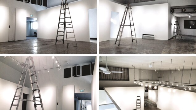 Montage de quatre photos qui exposent le travail après les rénovations.