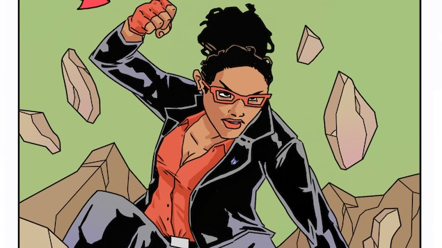 Caricature du personnage de «She Hulk» de Caryma Sa'd.