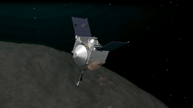 Illustration de la sonde OSIRIS-REx. 
