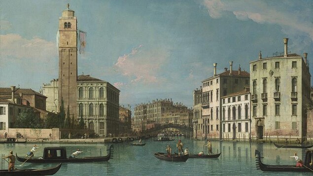Une peinture de Venise du 18e siècle réalisée par Giovanni Antonio Canal, dit Canaletto.