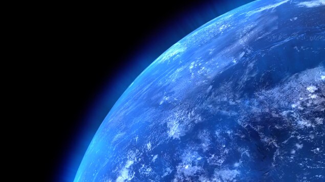 Une vue de la Terre depuis l'espace.