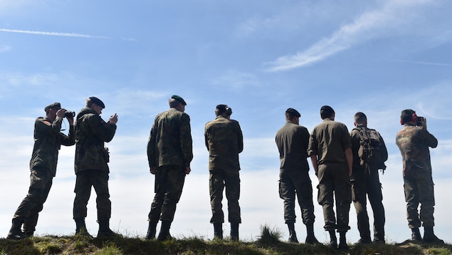 Des soldats de la Bundeswehr lors d'exercices, le 11 mai 2017