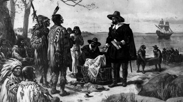 Le colon néerlandais Peter Minuit achète l'île de Manhattan à des représentants des Premières Nations pour des objets d'une valeur de 24 $, le 6 mai 1626.