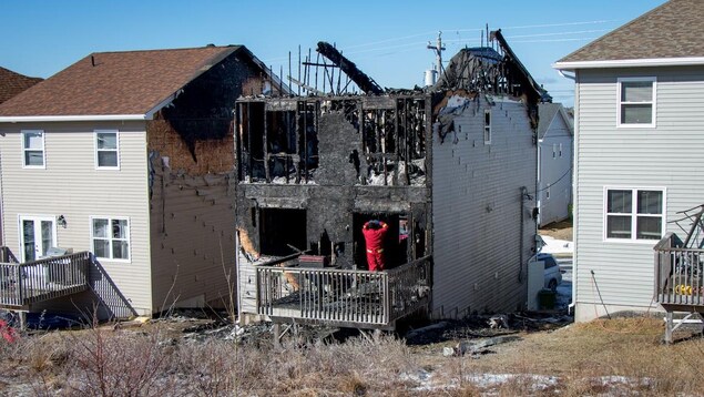 Maison incendiée de la famille Barho, à Halifax.