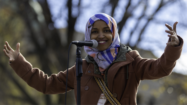 La représentante démocrate Ilhan Omar lors d'un discours à Minneapolis, le 2 novembre 2018.