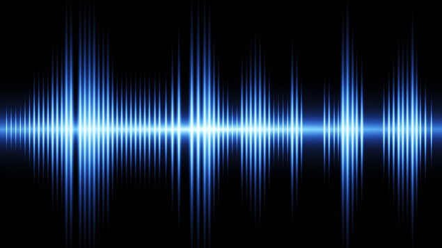 Une onde sonore représentée sur écran d'ordinateur